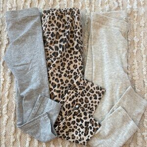 H&M Kids Leggings - Gray and Leopard Print